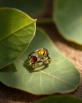 Aurora Trio Gem Adjustable Ring