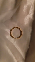 Twisted Rope Band Ring | Elegant Gold Textured Ring