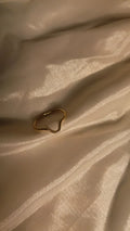 Organic Wave Ring | Minimal Gold  Statement Ring