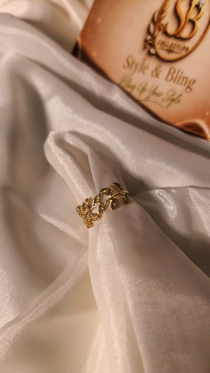 Leaf Vine  Ring | Elegant Gold Nature Inspired Ring