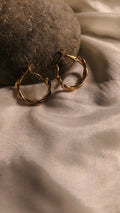 Twisted Gold Hoop Earrings | Elegant Spiral Hoop Earrings