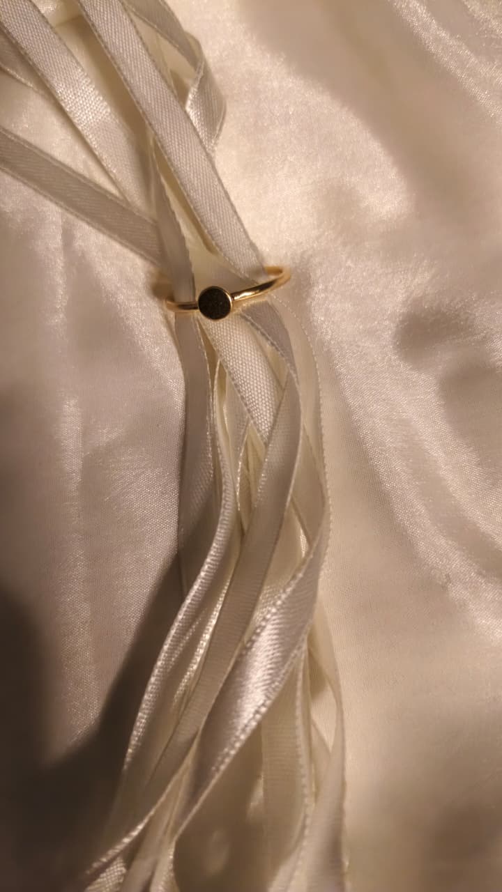 Minimal Golden Dot Ring | Elegant Gold Accent Statement Ring