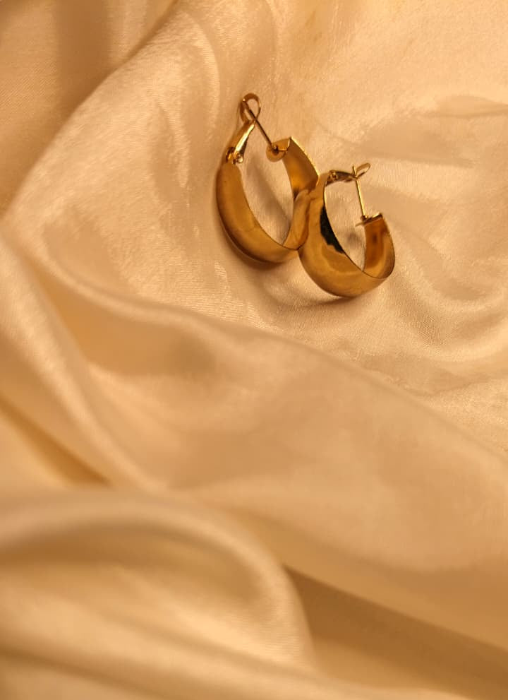 Classic Gold Hoop Earrings | Minimalist Polished Hoop Earrings
