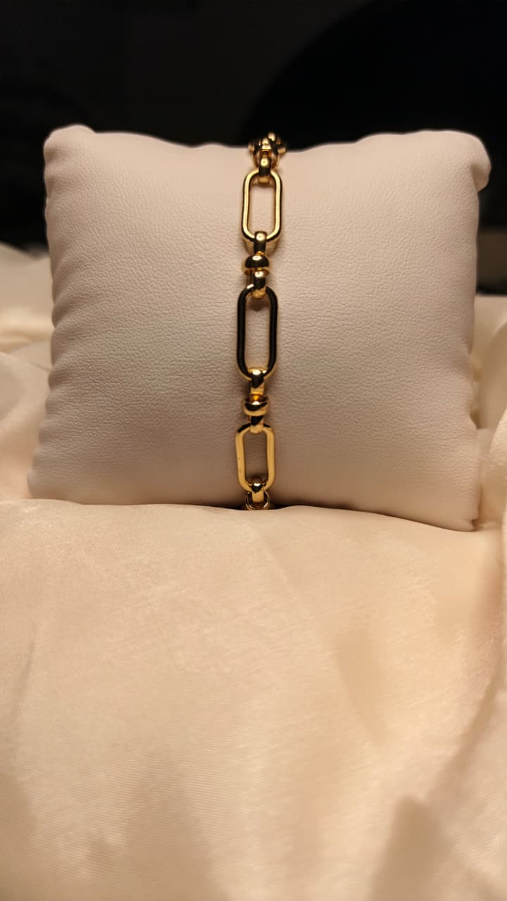 Gold Link Chain Bracelet | Minimalist Geometric Chain Bracelet