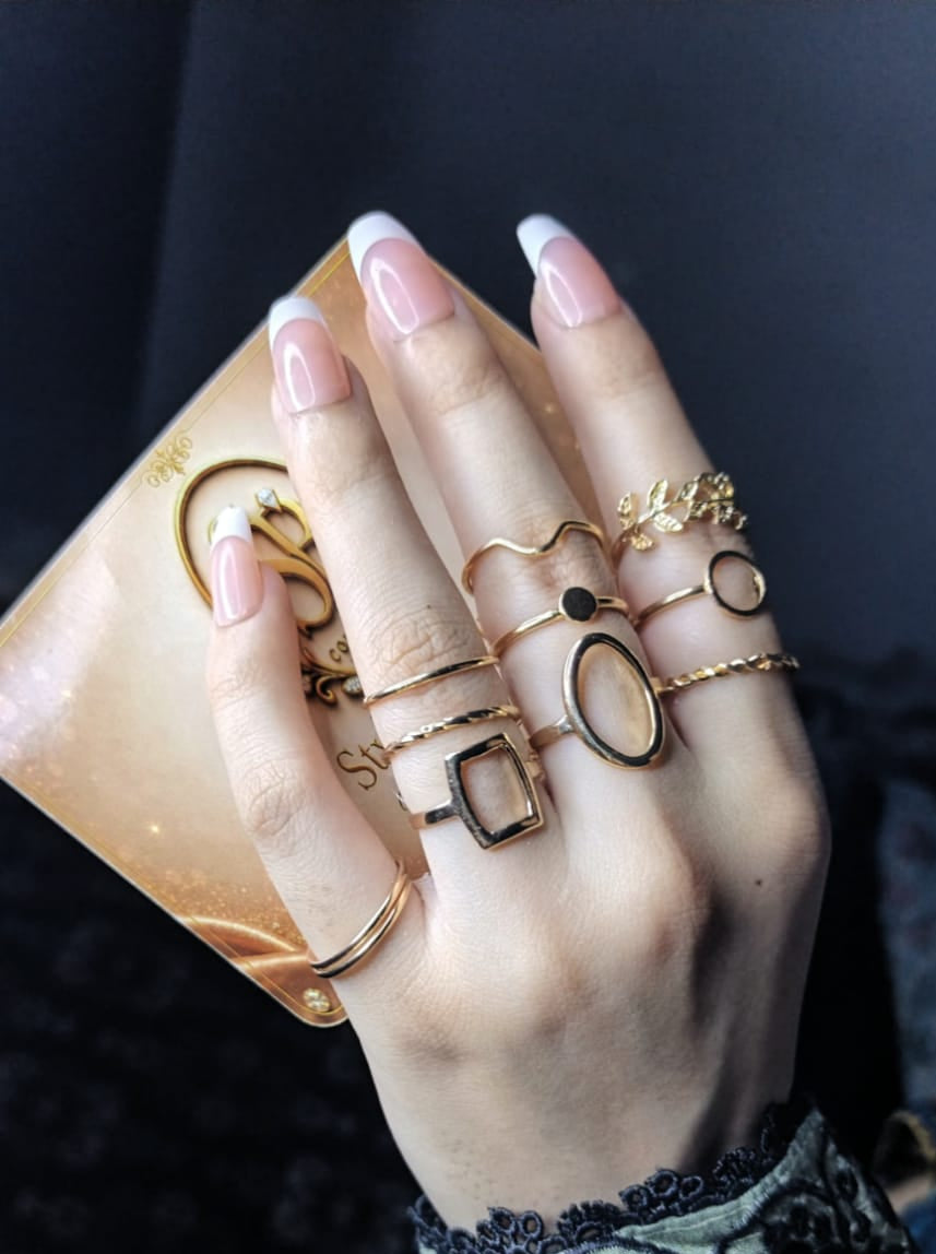 Minimal Luxe Ring Collection | Gold Statement Rings Set