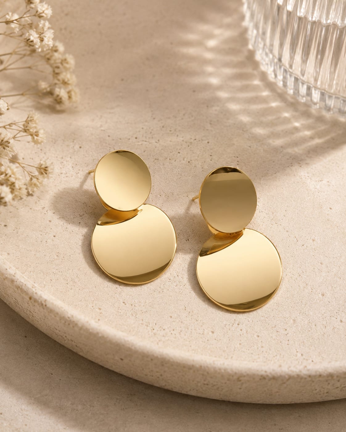 Luna Luxe Double Disc Earrings