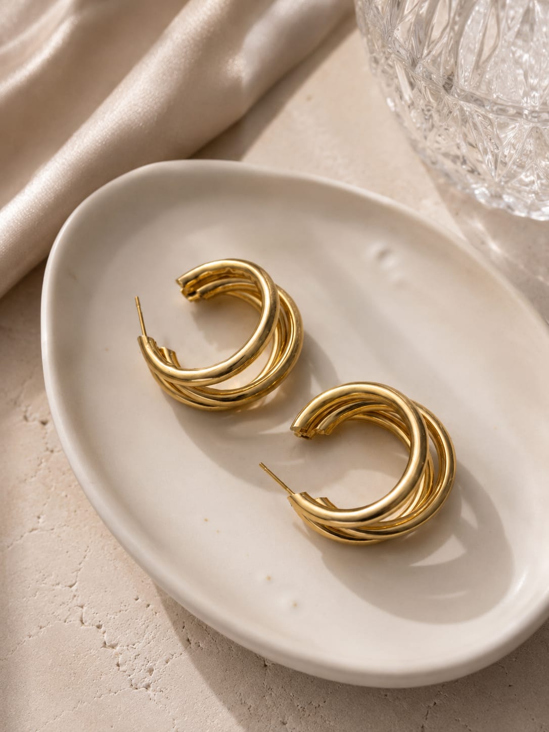 Trinity Luxe Hoop Earrings