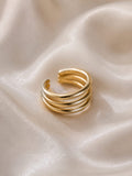 Aurora Layered Adjustable Ring