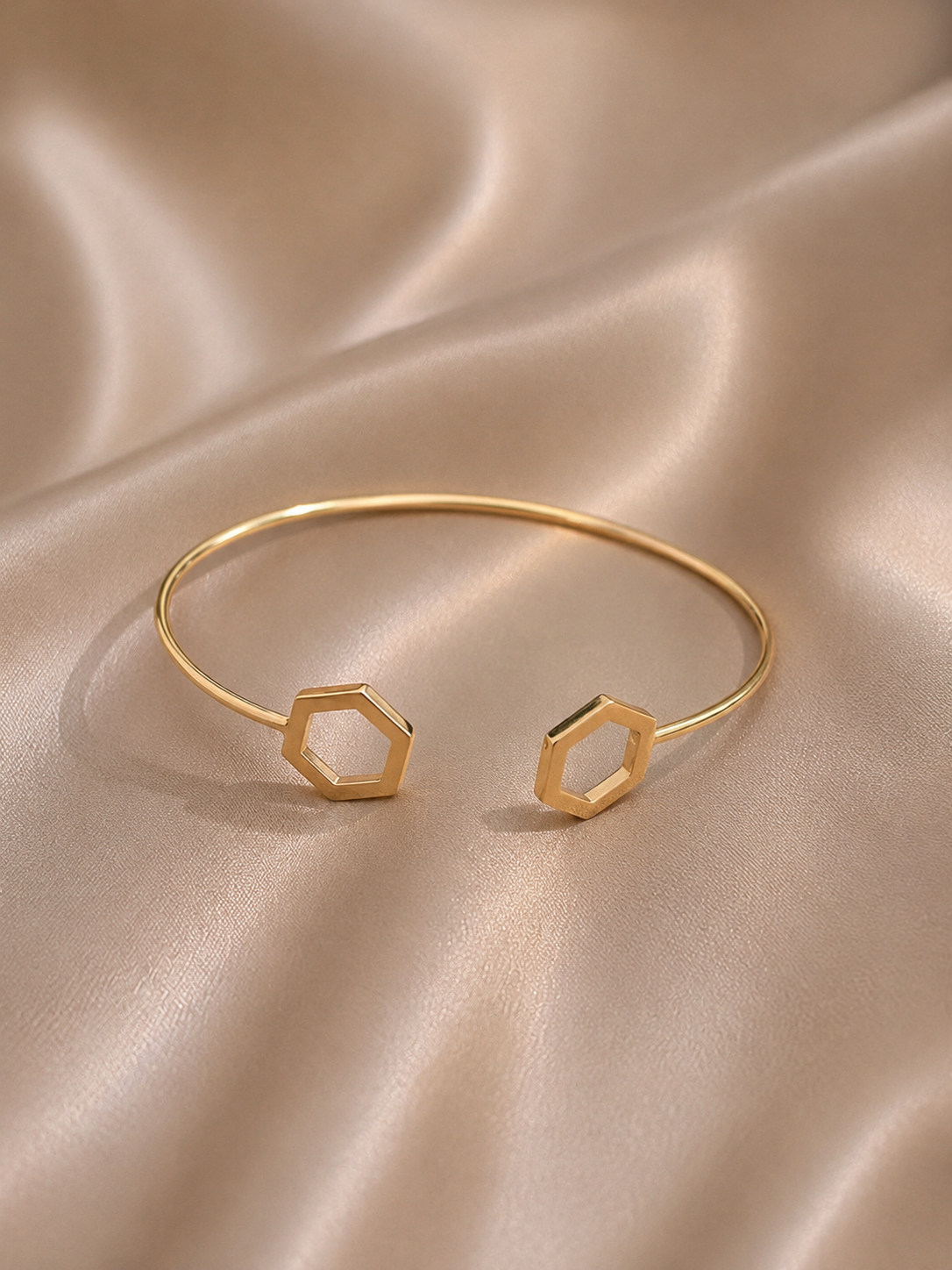 Hexa Luxe Open Cuff Bracelet