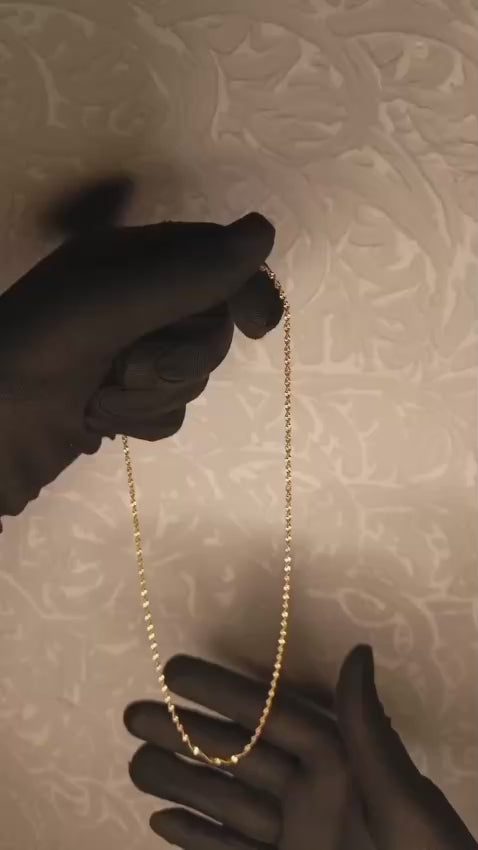 Twisted Chain Necklace | Minimal Gold Rope Chain Necklace